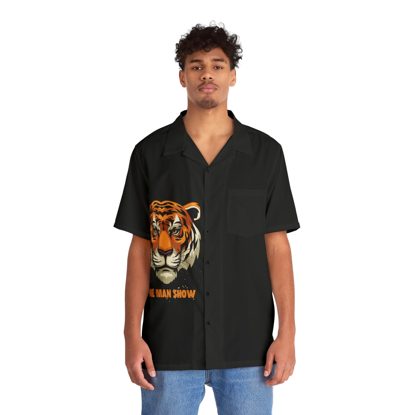 Tiger One Man Show - Men's Hawaiian Shirt (AOP) - Evaaraa