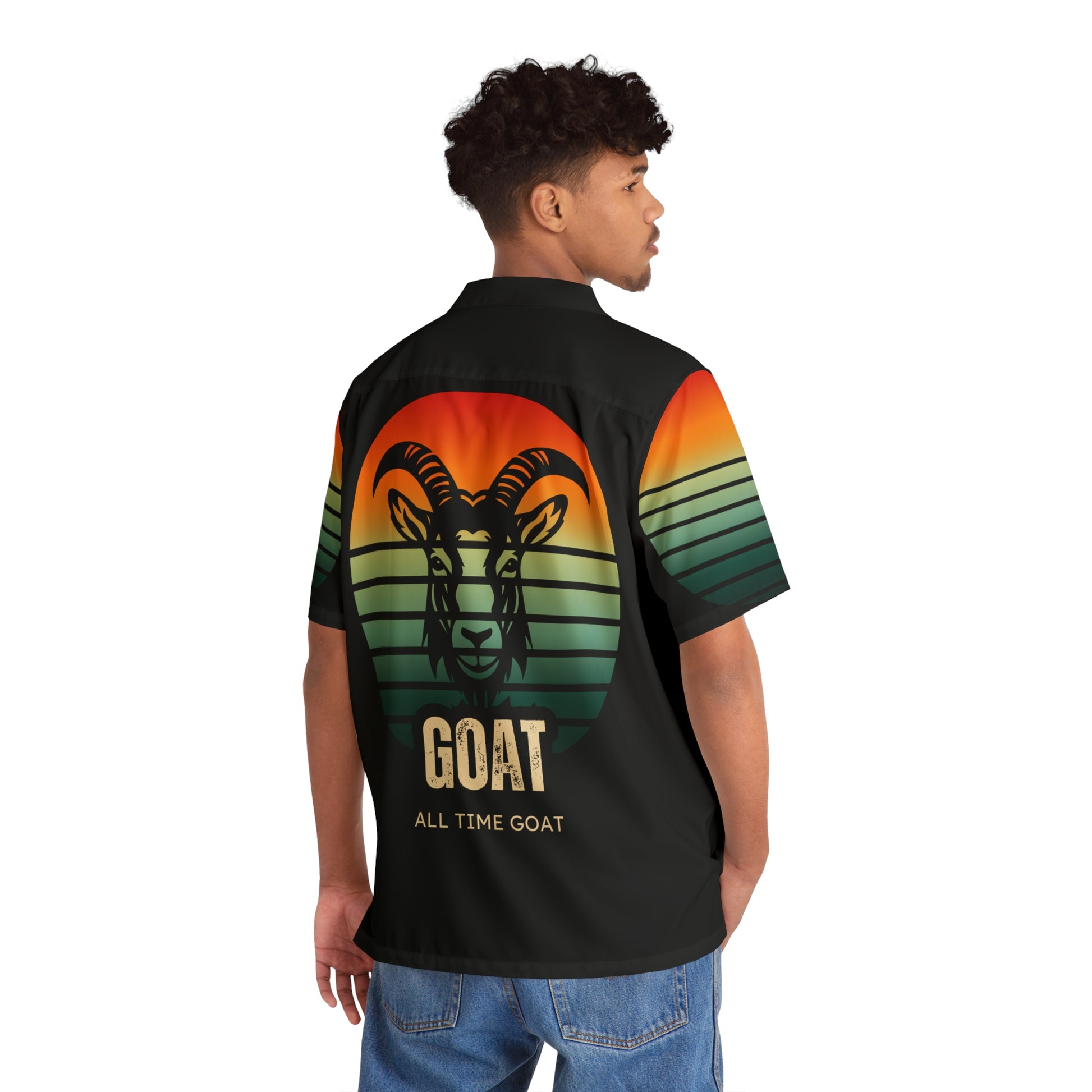 GOAT - Men's Hawaiian Shirt (AOP) - Evaaraa